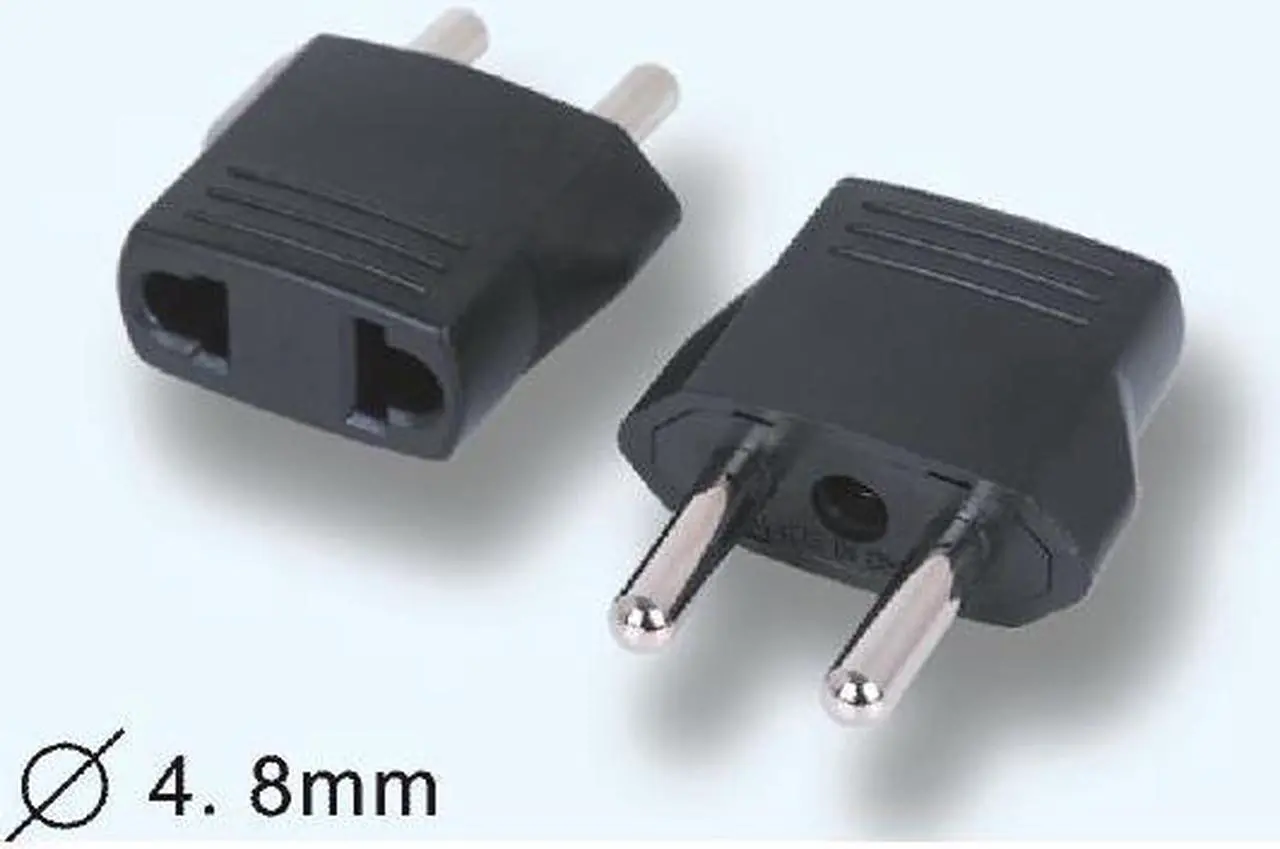 Main image of 2PCS X  USA US to EU Europe Travel Power Adapter Converter Wall Plug,Mini EU travel power adapter (Uses copper for excellent conductivity)