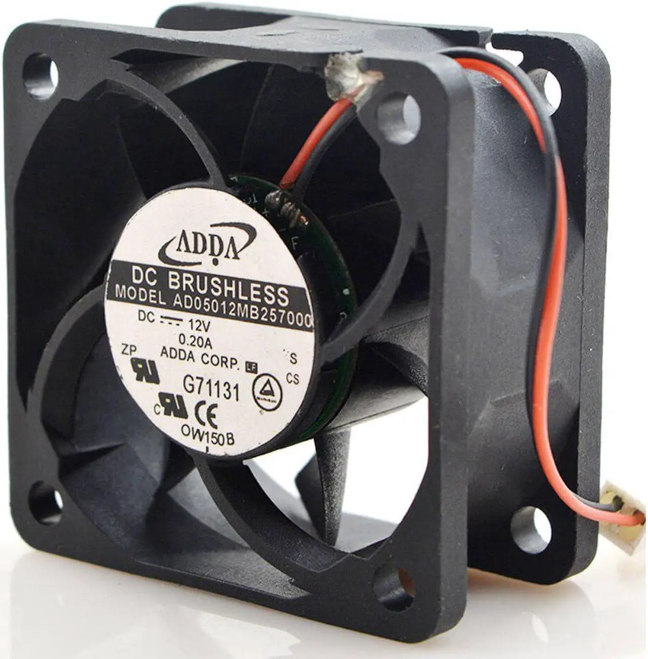 Alt view image 2 of 4 - 1pcs AD05012MB257000 high air volume fan 12V 5025  5CM 0.20A Dual ball bearing cooling fan