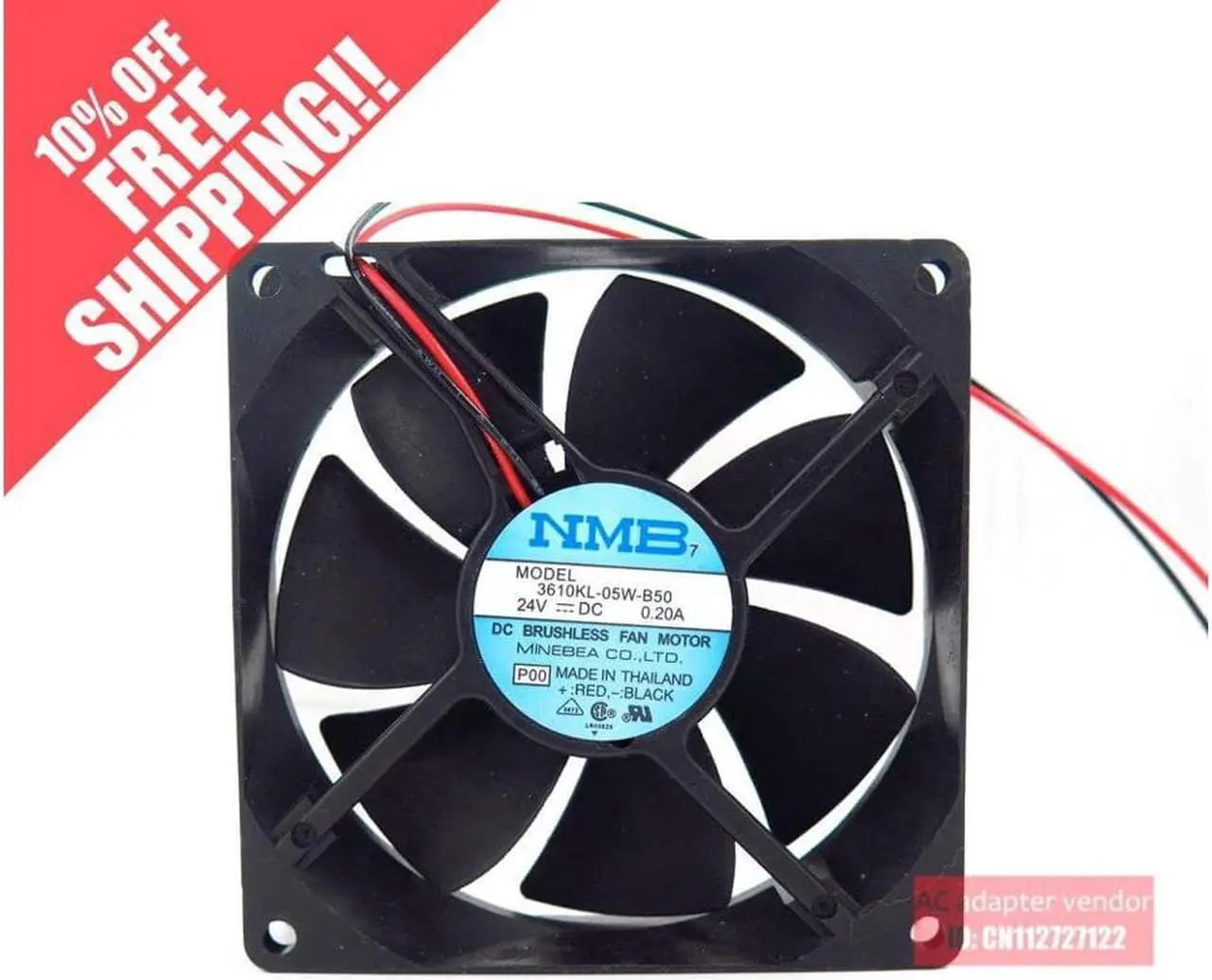 Main image of NMB 3610KL-05W-B50 9025 24V 0.20A 92*92*25mm cooling fan
