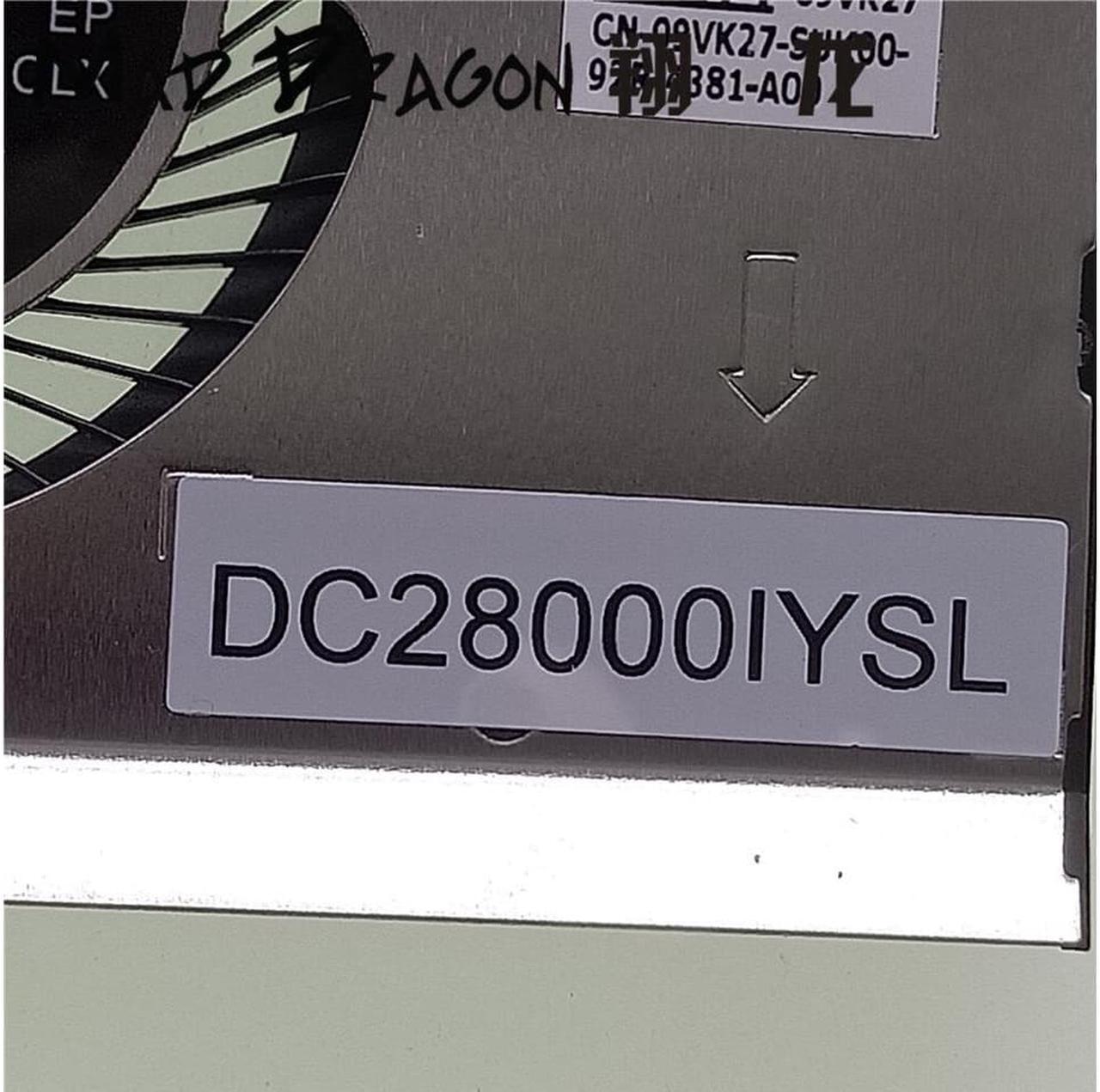 Alt view image 5 of 6 - MAD DRAGON Brand laptop new CPU Heatsink Fan cpu cooling fan For Dell Latitude 5580 DC28000IYS0 EG50050S1-CA90-S9A 09VK27 9VK27