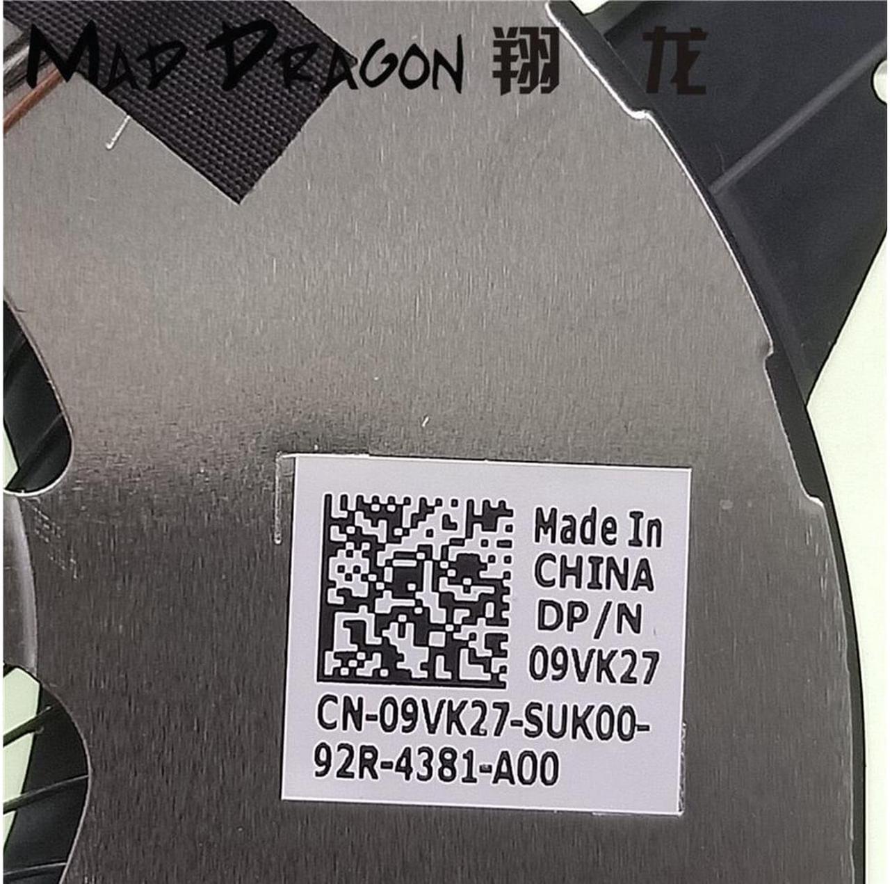 Alt view image 4 of 6 - MAD DRAGON Brand laptop new CPU Heatsink Fan cpu cooling fan For Dell Latitude 5580 DC28000IYS0 EG50050S1-CA90-S9A 09VK27 9VK27