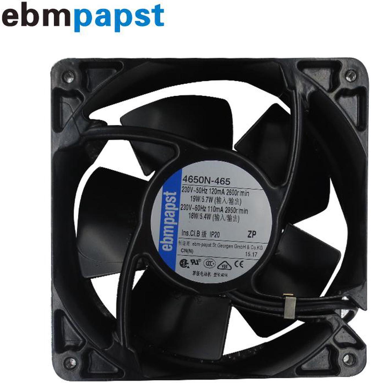 Main image of 4650N-465 Germany ebmpapst 12038size 46A 18W DC Axial fan Air flow 160m3/h 2680 rpm DC cooling fan