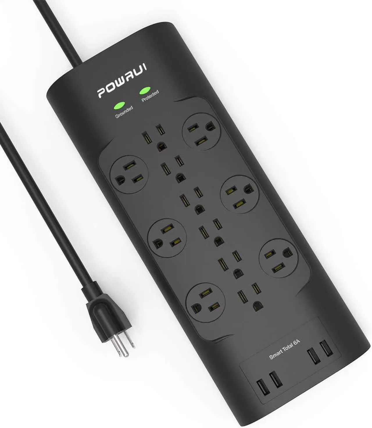 POWRUI Surge Protector(4000 Joules), Power Strip with 12Outlet and 5
