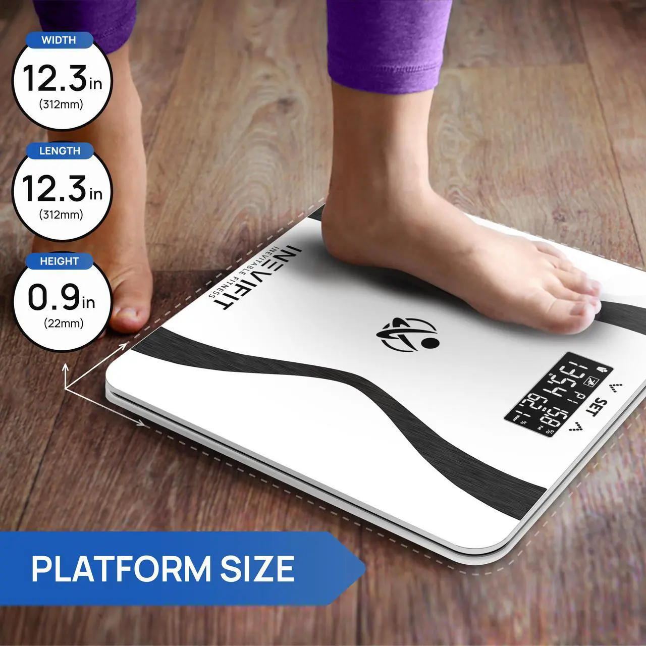Alt view image 4 of 7 - INEVIFIT Body Fat Scale with Digital Body Composition Analyzer and Body Weight