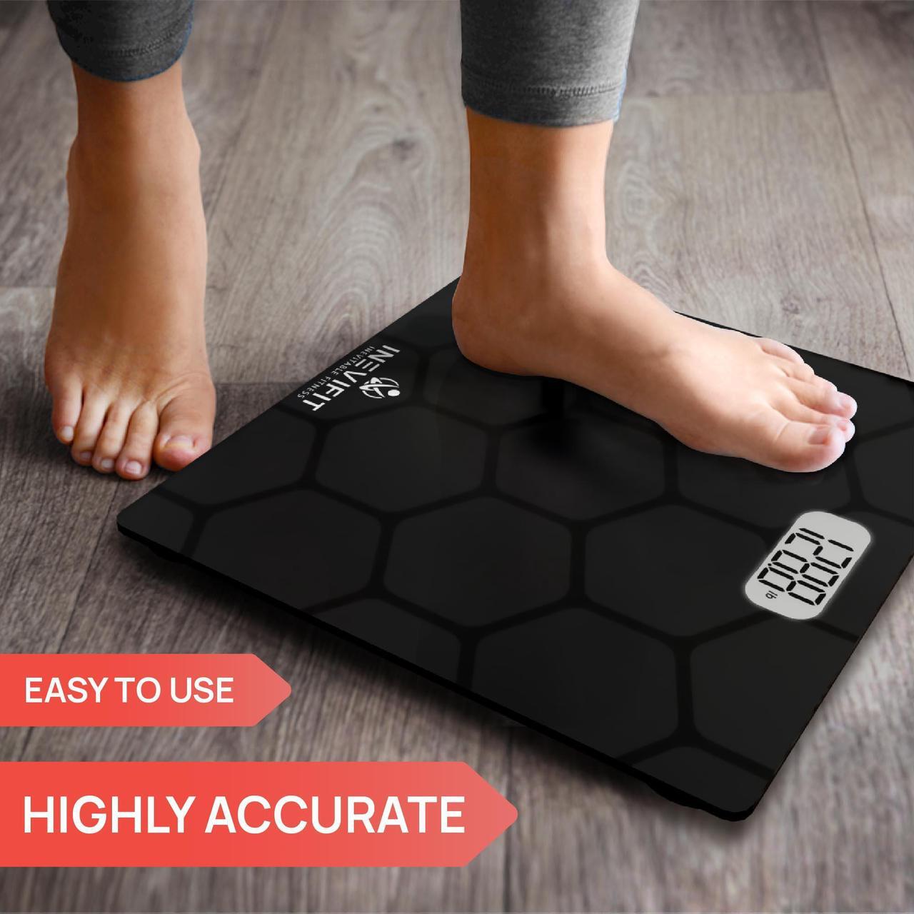 Alt view image 4 of 7 - INEVIFIT Bathroom Scale, Highly Accurate Digital Body Weight Scale Up to 400lbs. Includes 5-Year Warranty