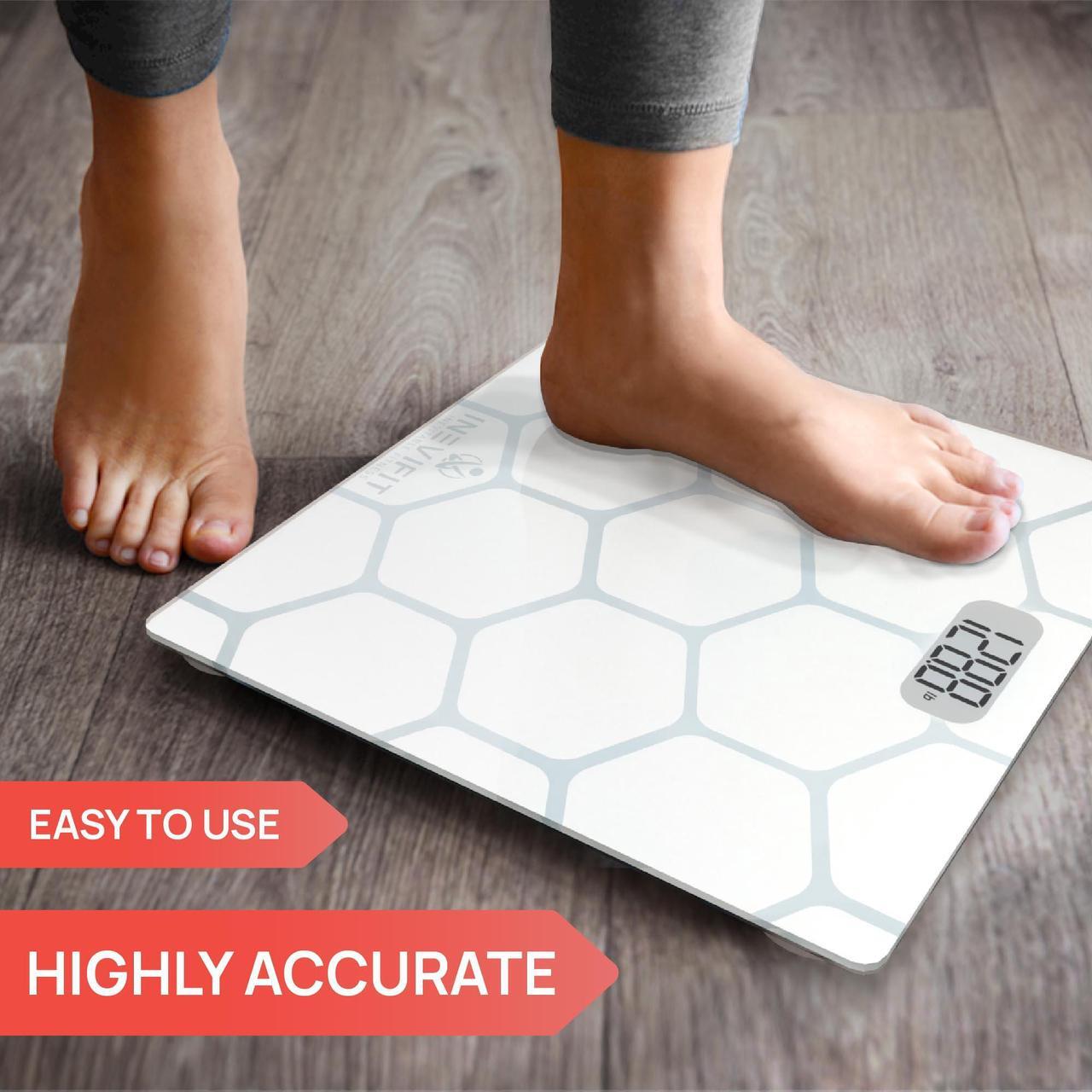 Alt view image 4 of 6 - INEVIFIT Bathroom Scale, Highly Accurate Digital Body Weight Scale Up to 400lbs. Includes 5-Year Warranty
