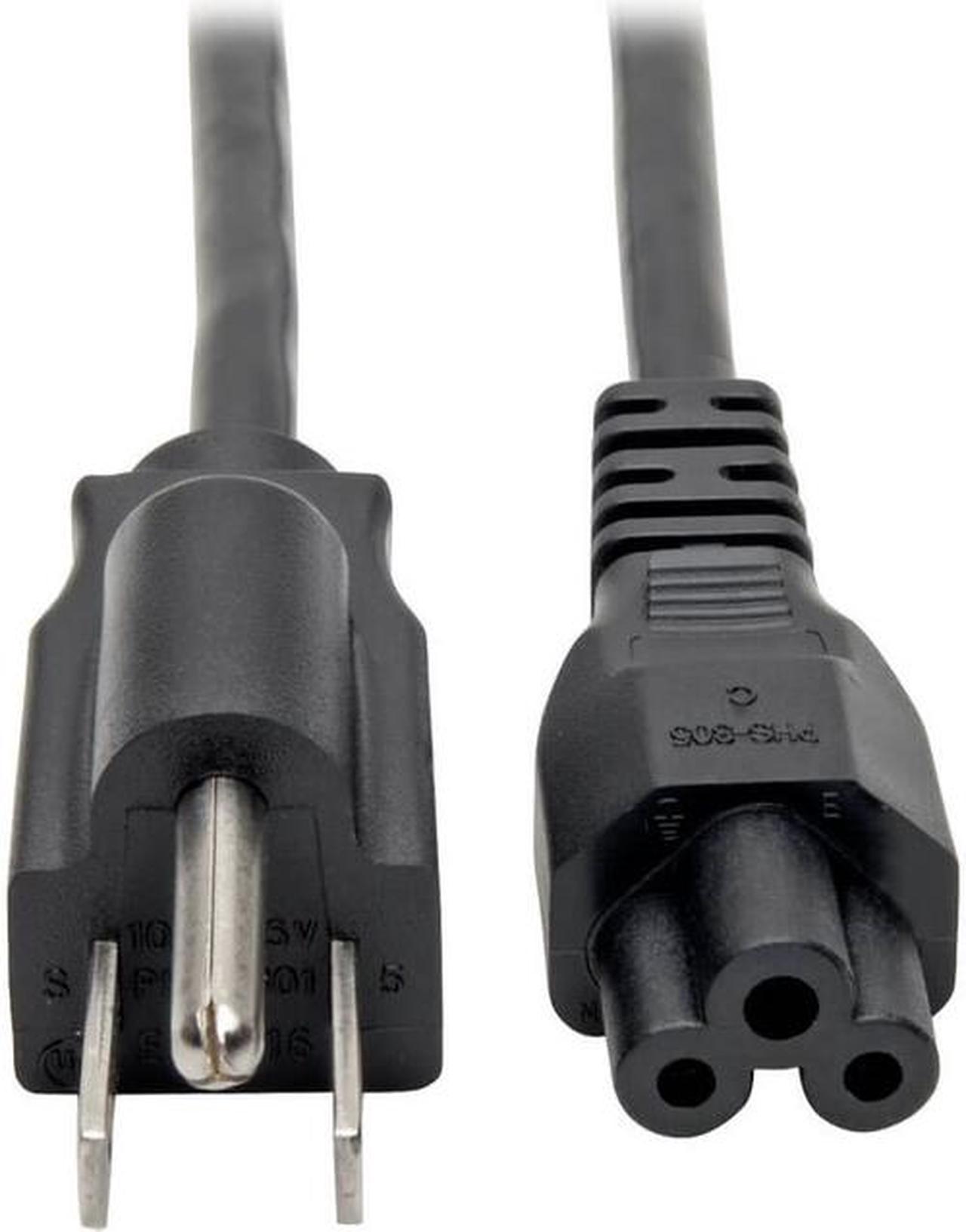 Tripp Lite Model P013-003 3 ft. Standard Laptop/Notebook Power Cord, 10A (NEMA 5-15P to IEC-320-C5) Connector A	NEMA 5-15P Connector B	IEC-320-C5