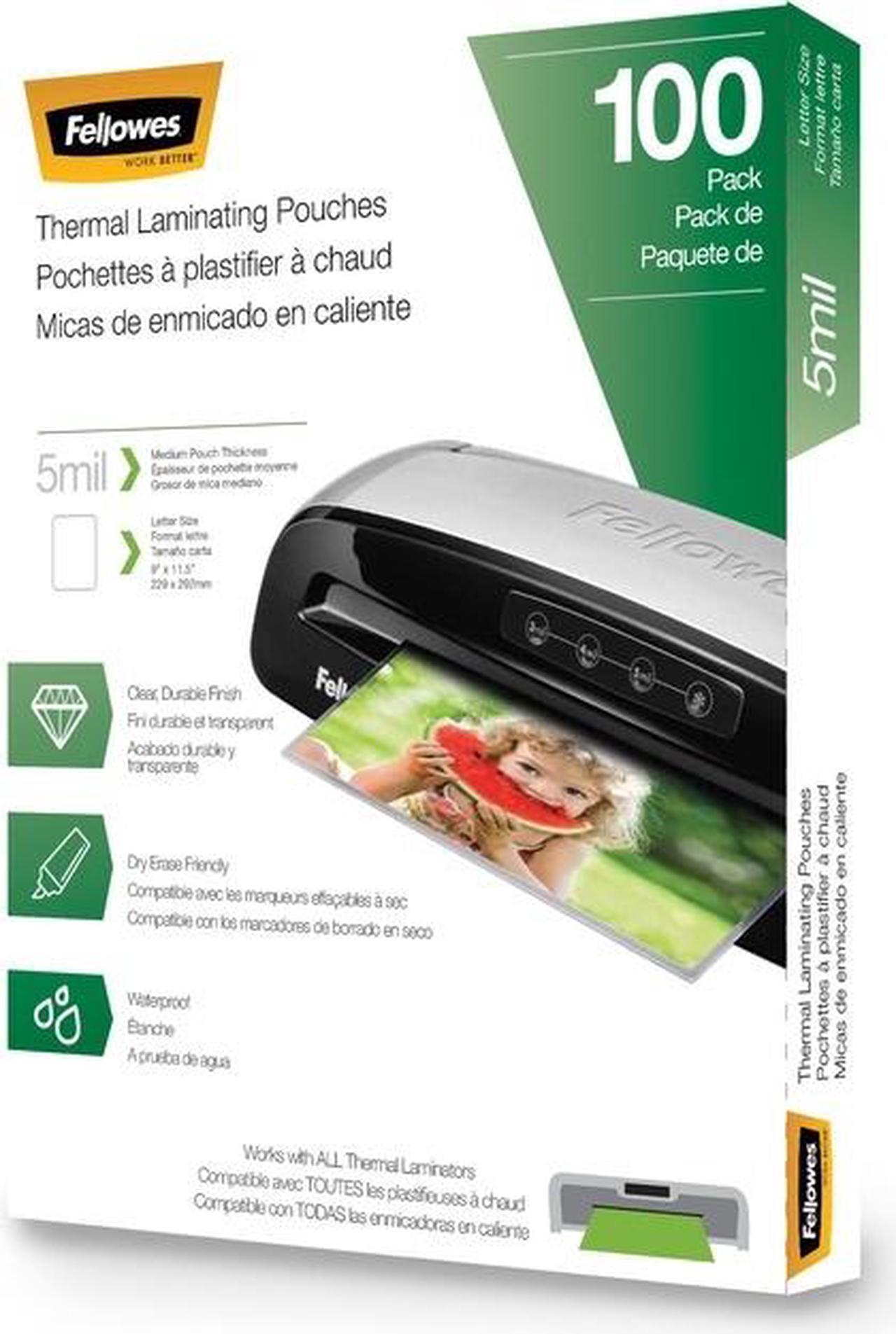 Alt view image 16 of 20 - Fellowes Laminating Pouches Letter Size Hot Pouch 9 x 11.5 5 mil 100 pack 5743501