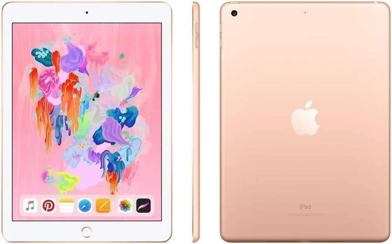 Alt view image 15 of 19 - Apple iPad 2018 9.7" Tablet (6th Generation, 128GB, Wi-Fi Only, Gold)