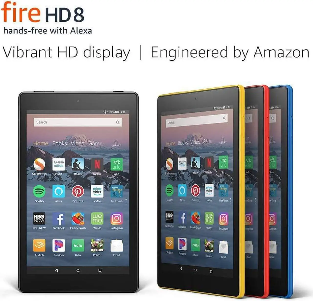 Alt view image 9 of 20 - Amazon Fire HD 8 Tablet 16GB 8" HD Display with Alexa, Blue