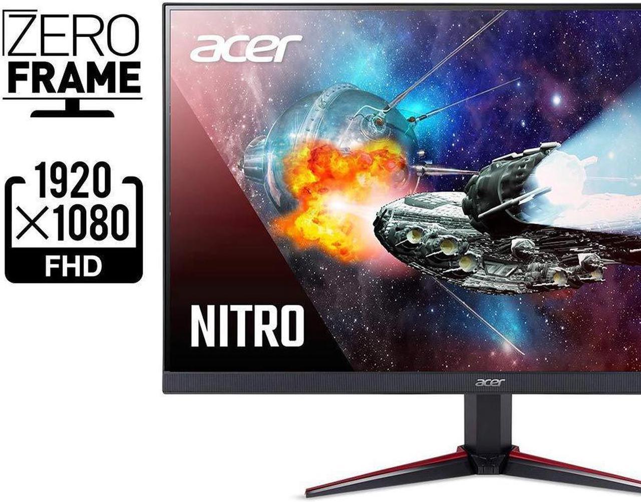 Alt view image 9 of 20 - Acer Nitro VG240Y Pbiip 23.8" Full HD (1920 x 1080) IPS Gaming Monitor with AMD Radeon FREESYNC Technology, Zero Frame, 144Hz, 1ms VRB, (2 x HDMI 2.0 Ports & 1 x Display Port)