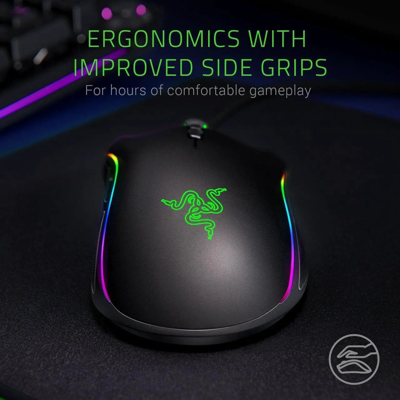 Alt view image 5 of 18 - RAZER MAMBA ELITE: 5G True 16,000 DPI Optical Sensor - 9 Programmable Buttons - Ergonomic Form Factory - Razer Chroma Enabled - Esports Gaming Mouse