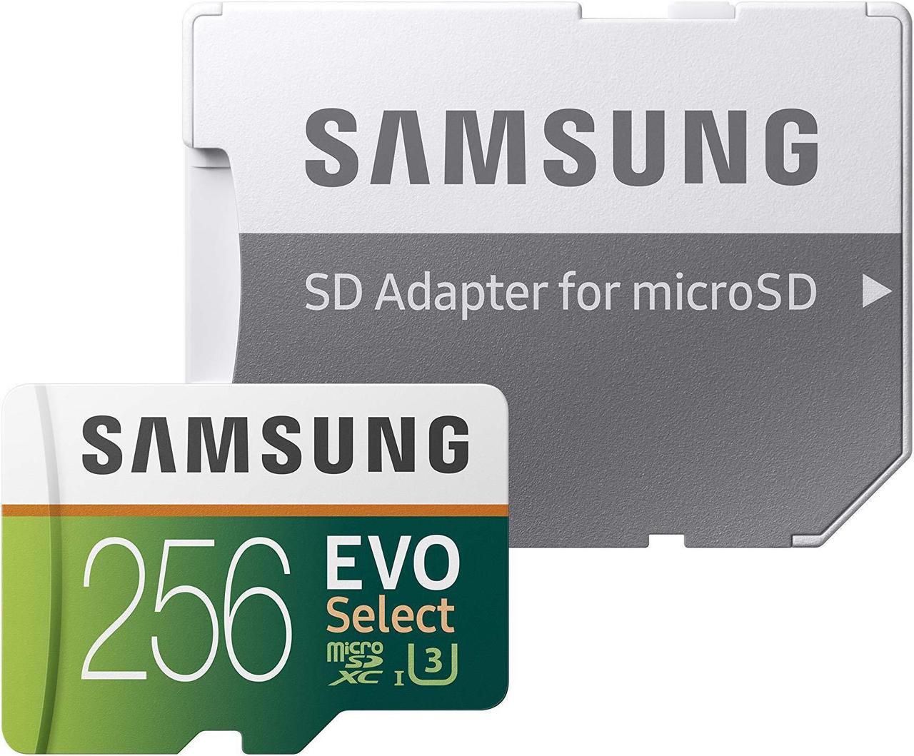 Alt view image 5 of 17 - Samsung 256GB 100MB/s (U3) MicroSDXC EVO Select Memory Card with Adapter (MB-ME256GA/AM)