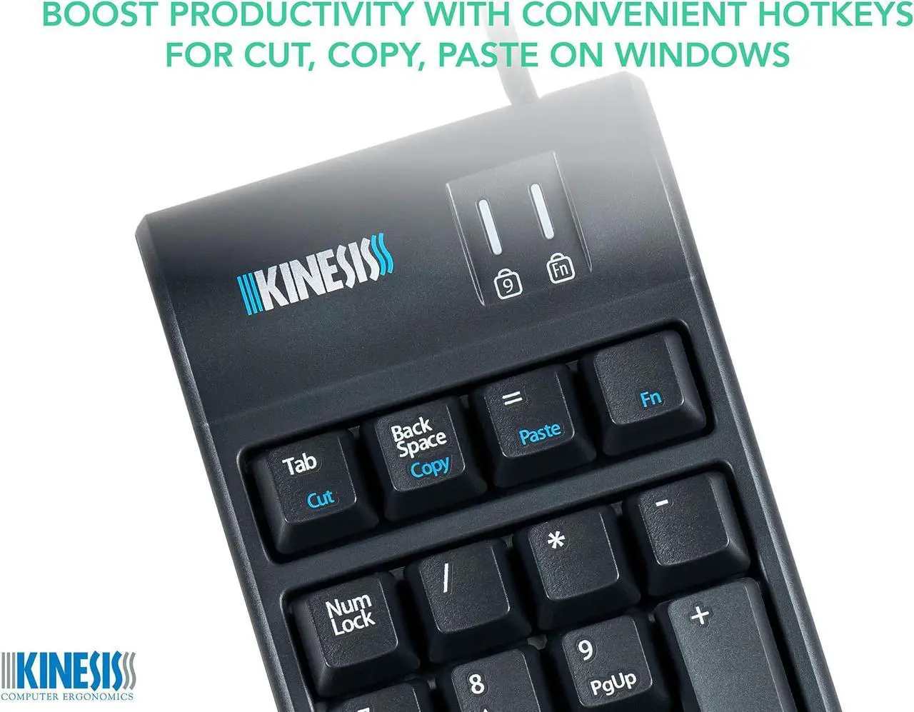Alt view image 8 of 20 - Kinesis Freestyle2 Keypad for PC, AC800HPB-US