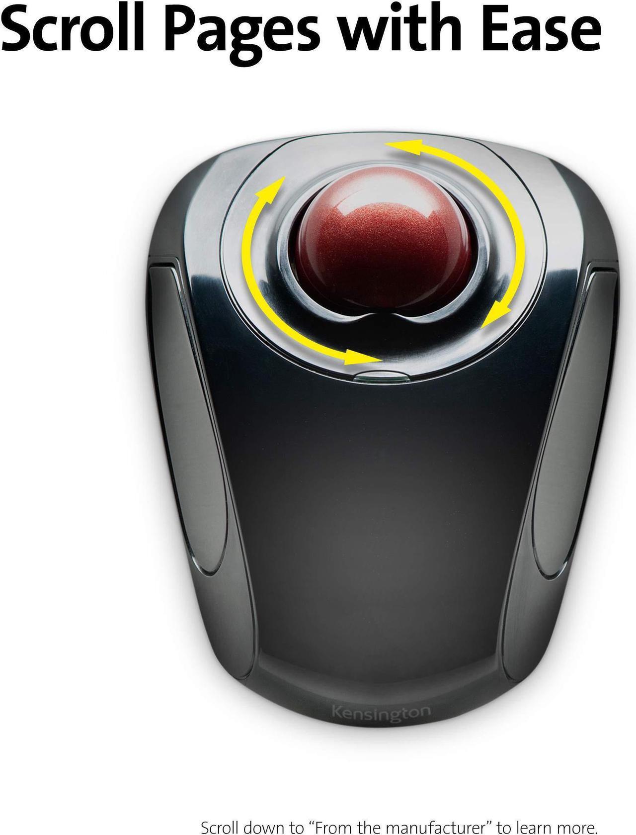 Alt view image 5 of 7 - kensington orbit wireless trackball mouse (k72352us)