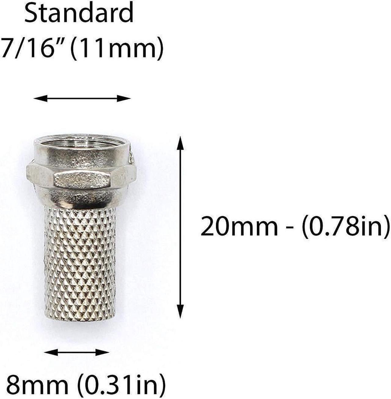 Alt view image 11 of 16 - Coaxial Cable Screw on RG6 Connector | No Tools Required | Pack of 4
