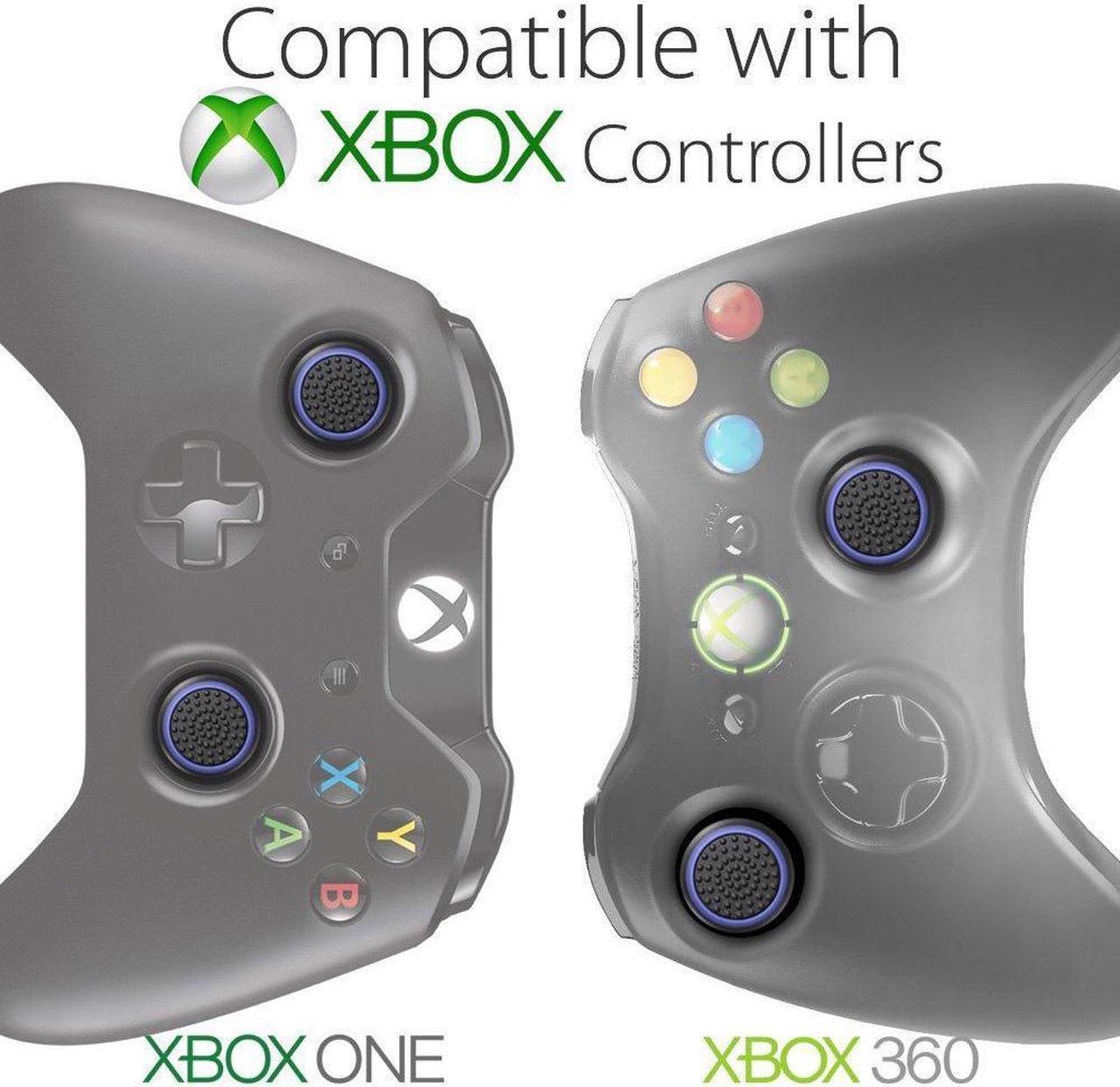 Alt view image 5 of 8 - fosmon [set of 8] analog stick joystick controller performance thumb grips for ps4 | ps3 | xbox one, one x, one s, 360 | wii u