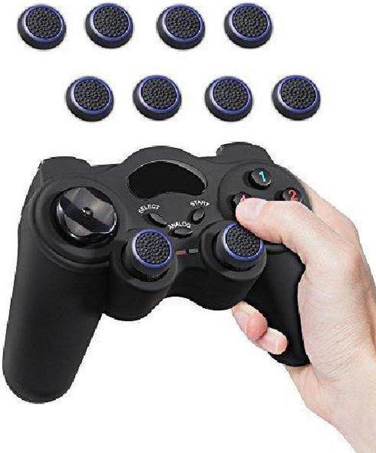 Alt view image 2 of 8 - fosmon [set of 8] analog stick joystick controller performance thumb grips for ps4 | ps3 | xbox one, one x, one s, 360 | wii u