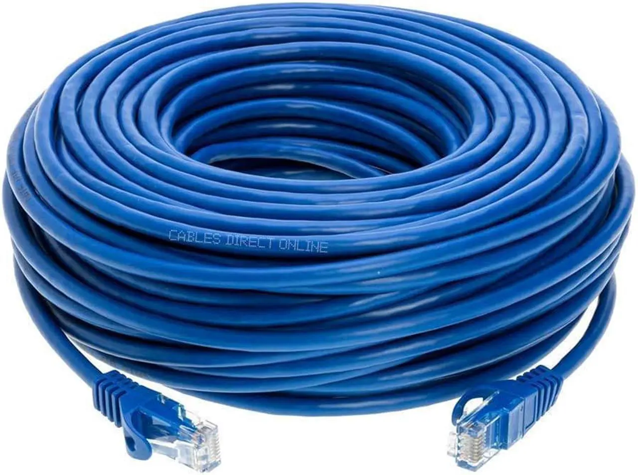 Alt view image 8 of 17 - Cables Direct Online Cat5e 200FT Ethernet Patch Cable, 350MHz - Compatible with PC, Laptop, Modem, Router, TVs, Printers, Consoles for Home/Office, Blue