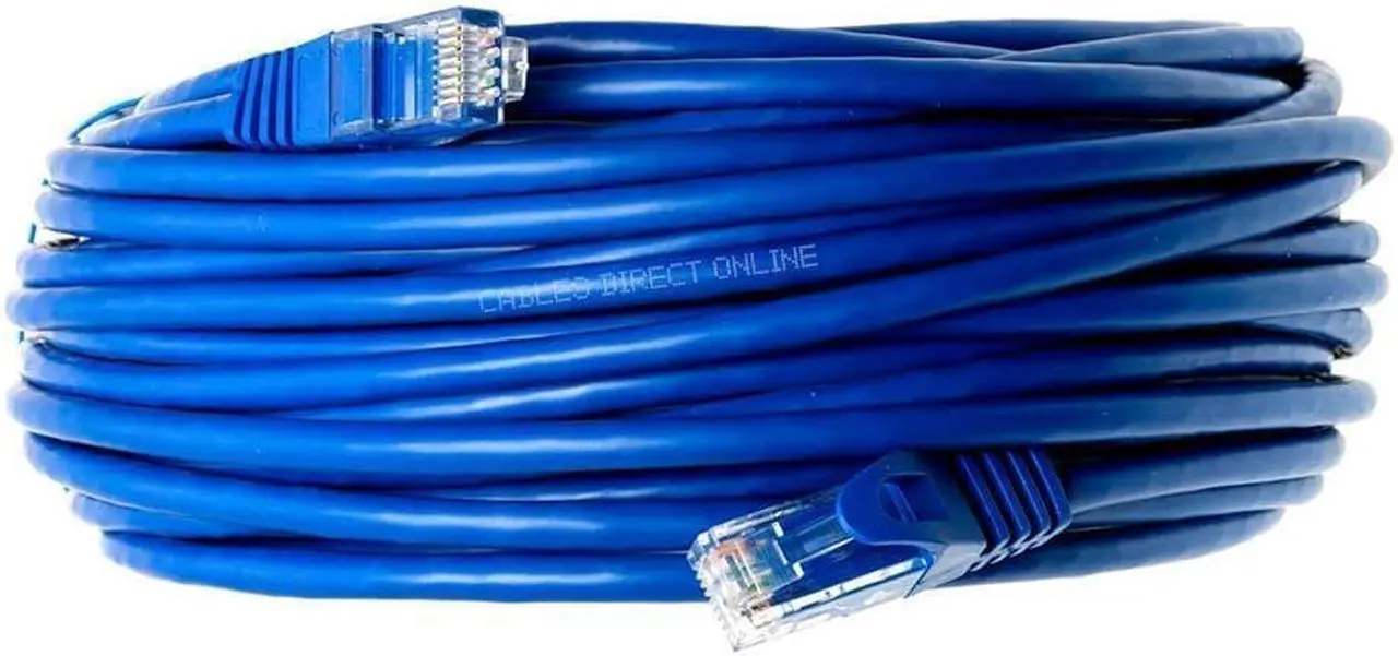 Alt view image 4 of 17 - Cables Direct Online Cat5e 200FT Ethernet Patch Cable, 350MHz - Compatible with PC, Laptop, Modem, Router, TVs, Printers, Consoles for Home/Office, Blue