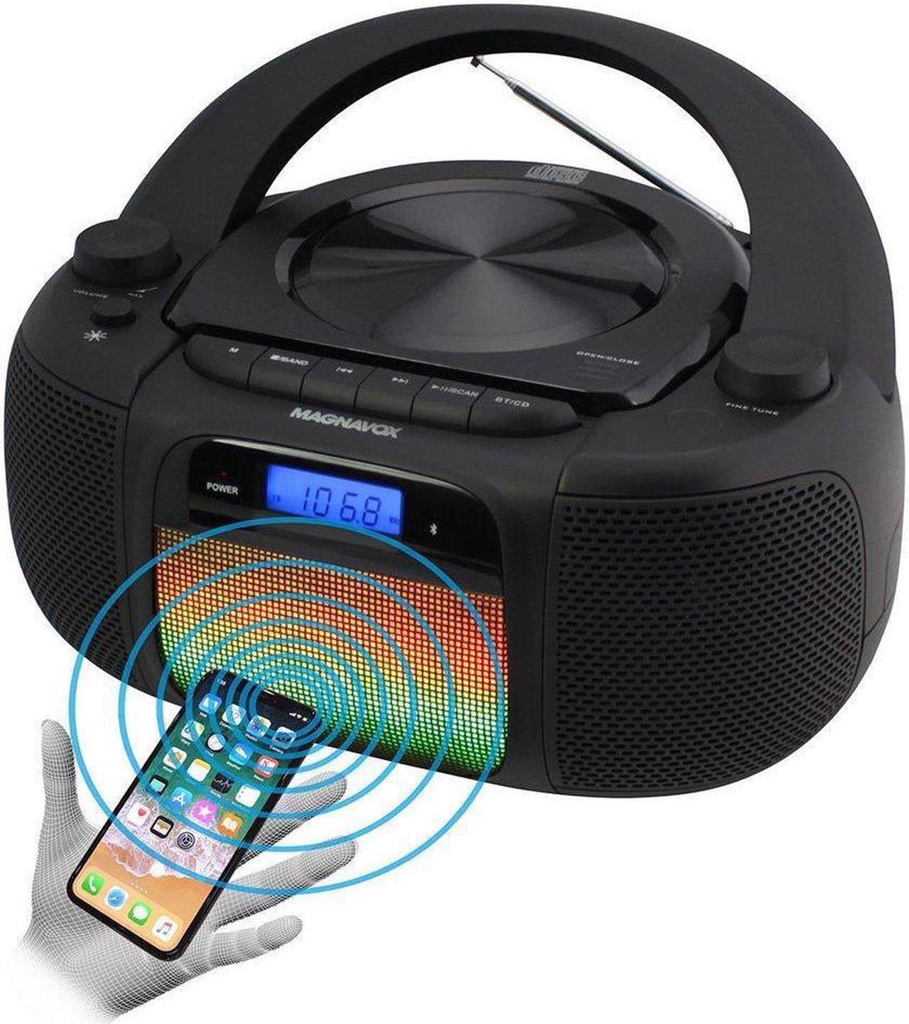 Alt view image 2 of 7 - MAGNAVOX PTMV6972 CD Boombox with Digital PLL AM/FM Stereo Radio and Bluetooth MD6972