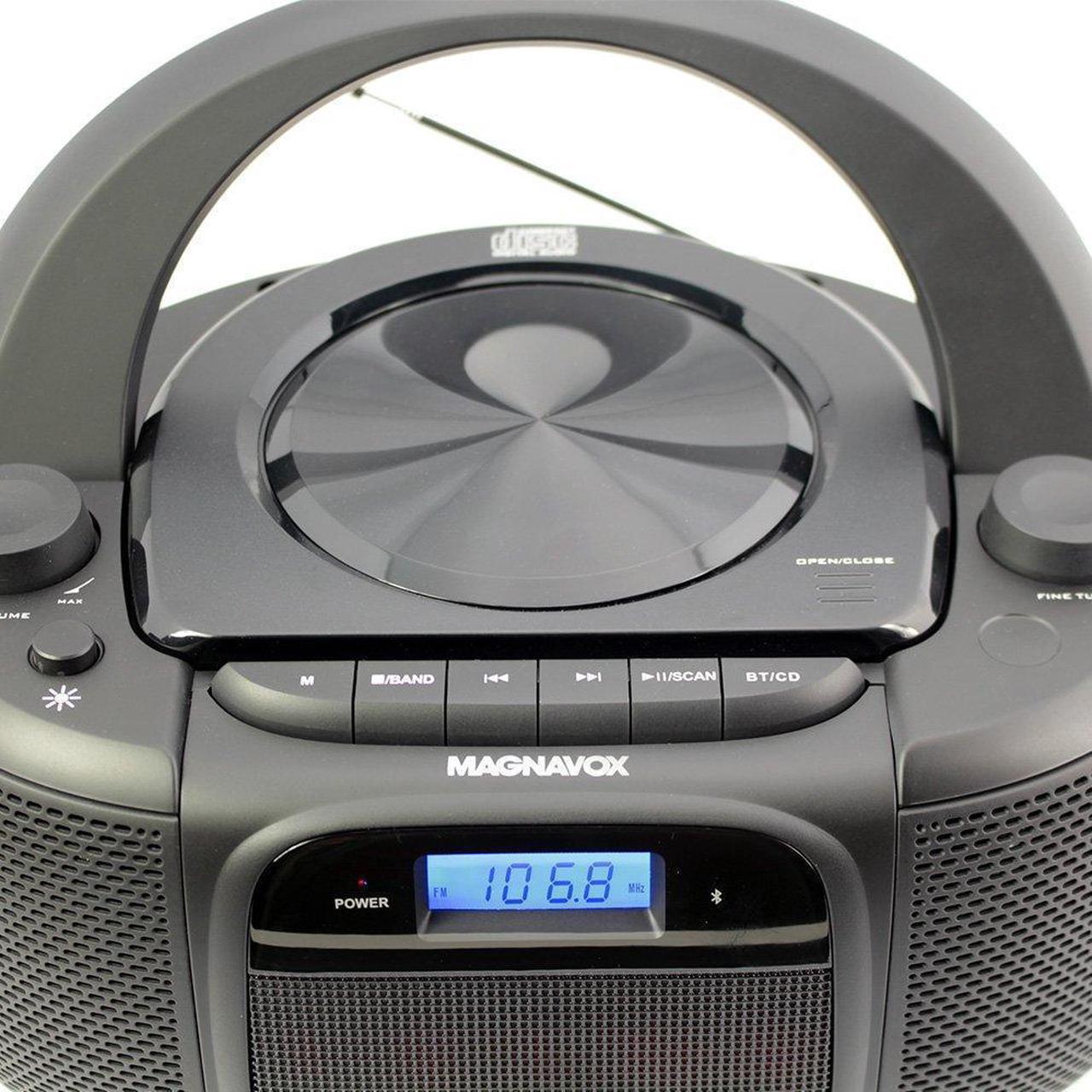Alt view image 5 of 7 - MAGNAVOX PTMV6972 CD Boombox with Digital PLL AM/FM Stereo Radio and Bluetooth MD6972