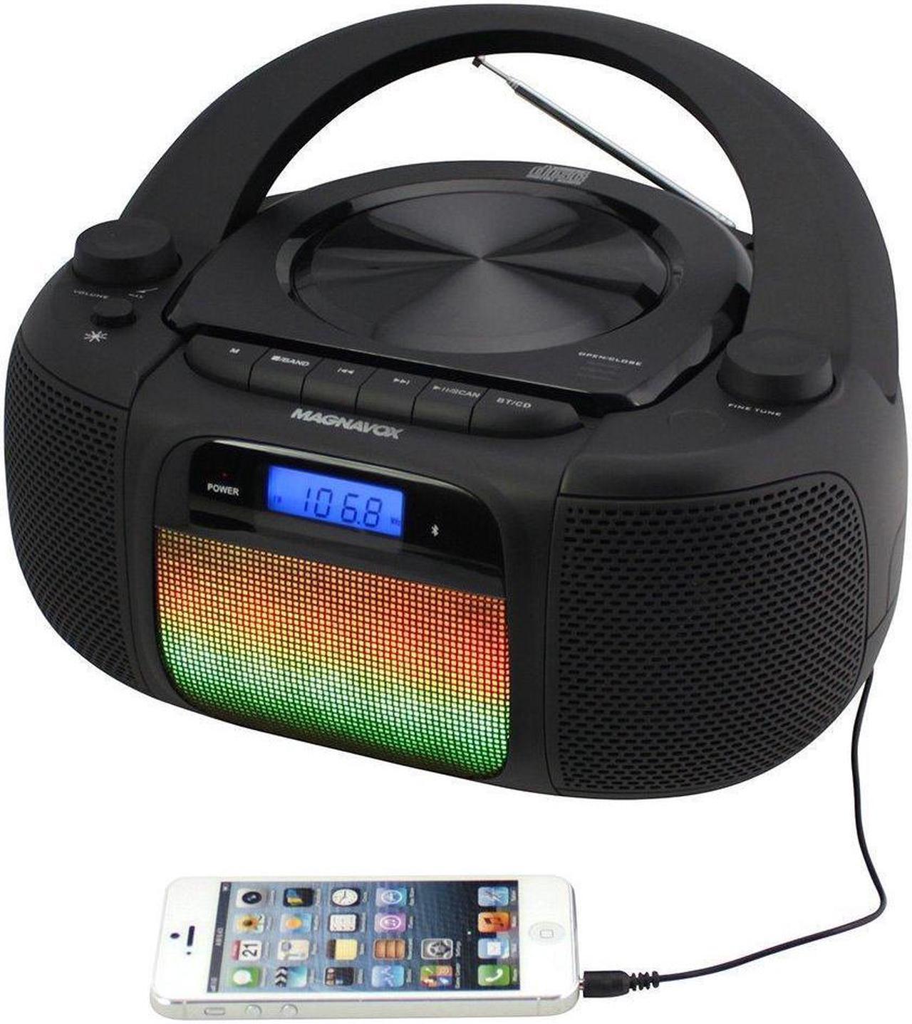 Alt view image 3 of 7 - MAGNAVOX PTMV6972 CD Boombox with Digital PLL AM/FM Stereo Radio and Bluetooth MD6972