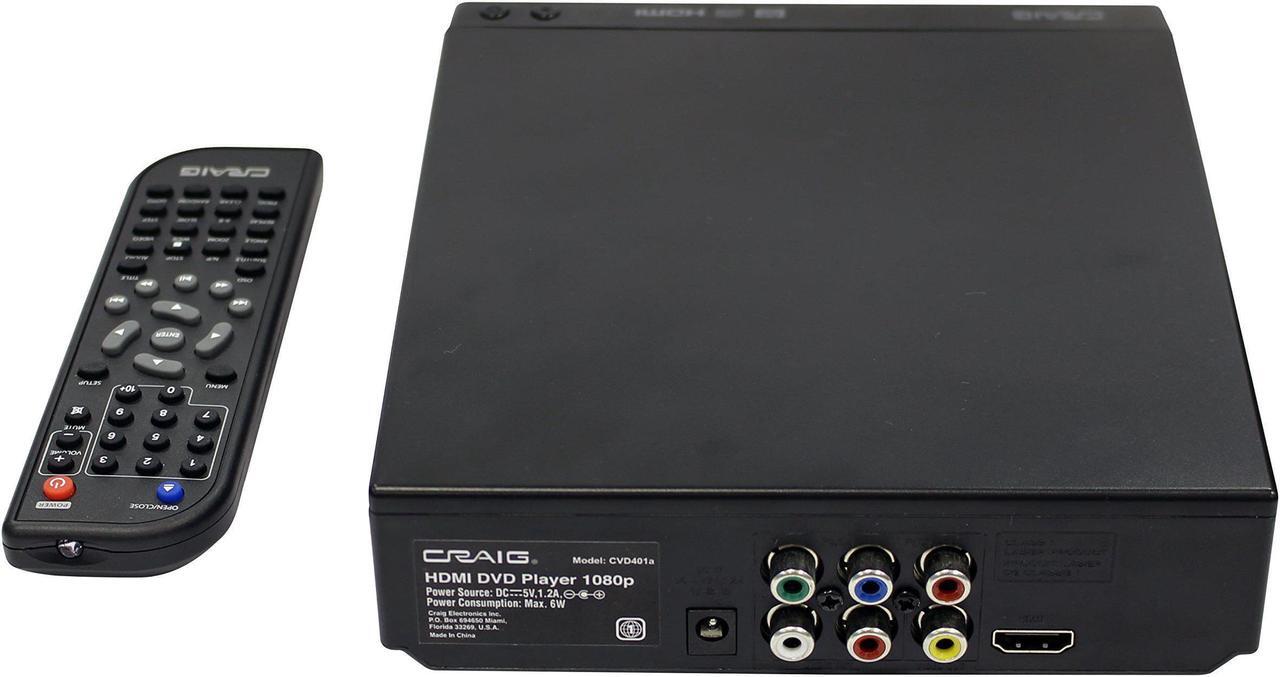 Alt view image 10 of 17 - CRAIG CVD401A Compact HDMI DVD Player with Remote in Black