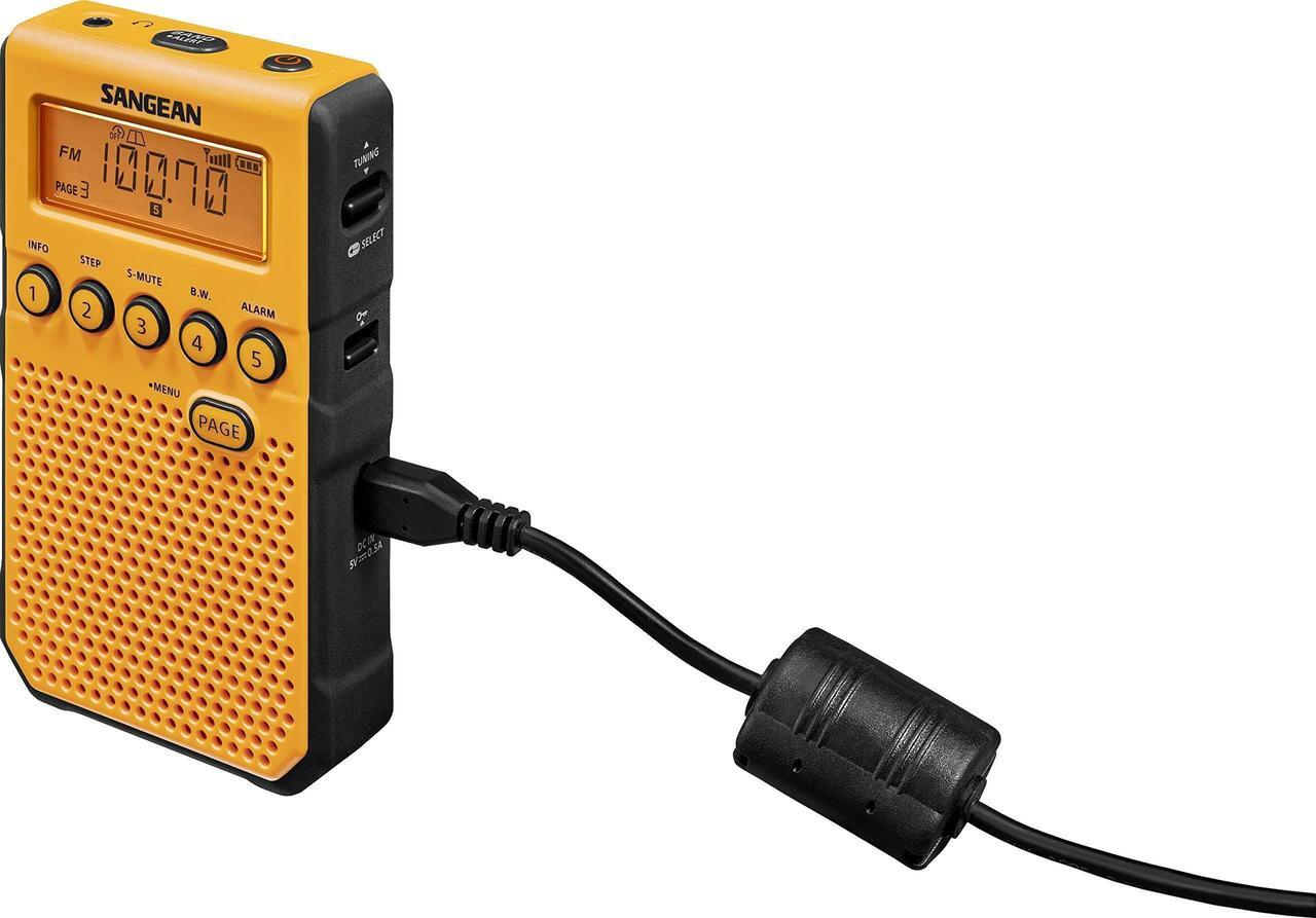 Alt view image 7 of 14 - Sangean - DT-800YL - Sangean DT-800YL Weather & Alert Radio - with Weather Disaster, Child Abduction Emergency (Amber
