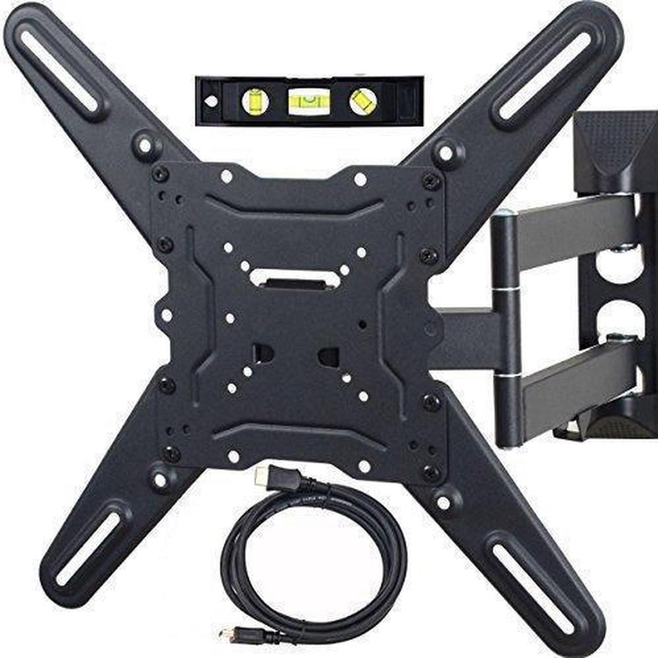 Alt view image 4 of 11 - VideoSecu ML531BE TV Wall Mount for most 22-55 LED LCD Plasma Flat Screen Monitor up to 88 lb VESA 400x400 with Full Motion Swivel Articulating 20 in Extension Arm, HDMI Cable & Bubble Level WP5
