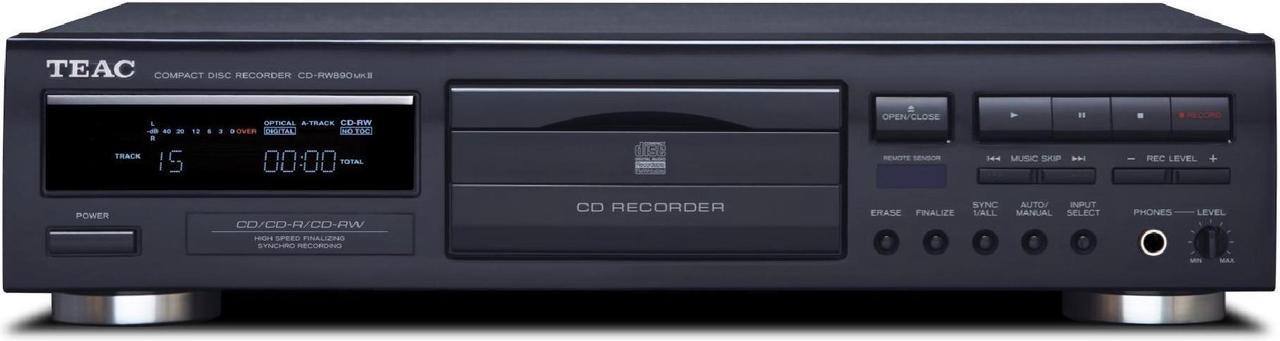 Alt view image 8 of 8 - TEAC CD-RW890MK2-B CD Recorder With Remote (Black)