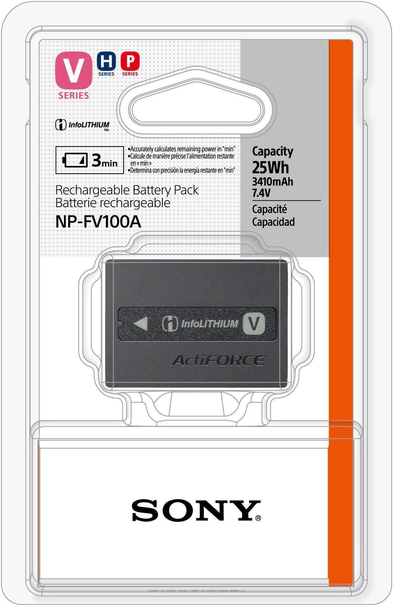 Alt view image 11 of 17 - Sony NPFV100A Camcorder battery 3900 Mah Li-Ion
