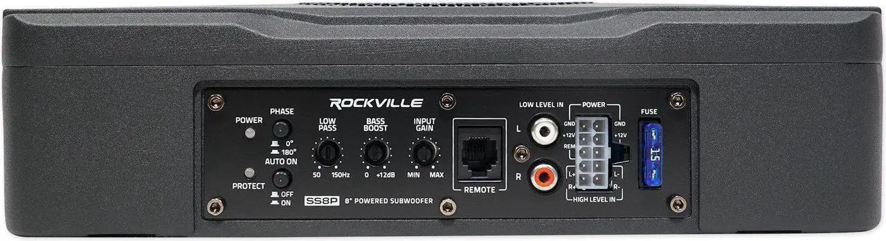 Alt view image 12 of 18 - rockville ss8p 400w 8" cast aluminum slim underseat active powered car/truck subwoofer sub