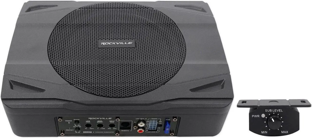 Alt view image 9 of 18 - rockville ss8p 400w 8" cast aluminum slim underseat active powered car/truck subwoofer sub