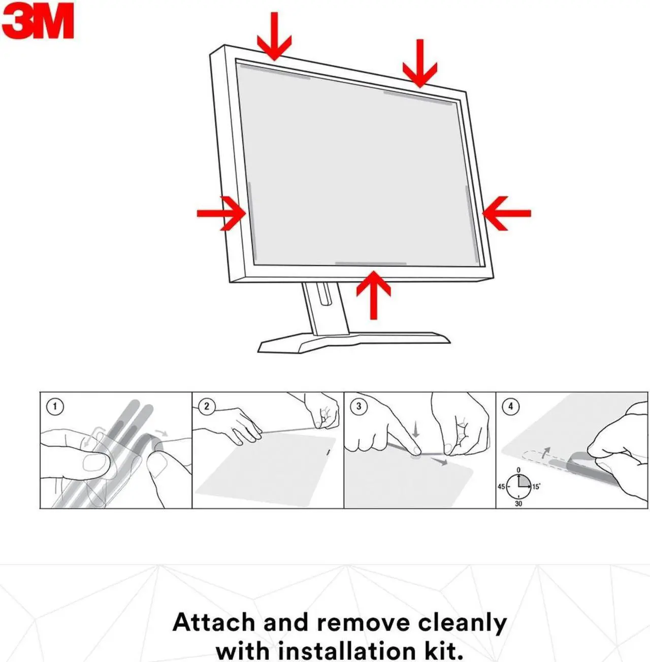 Alt view image 12 of 20 - 3M Frameless Notebook/Monitor Privacy Filters for 34 Widescreen Monitor 21:9