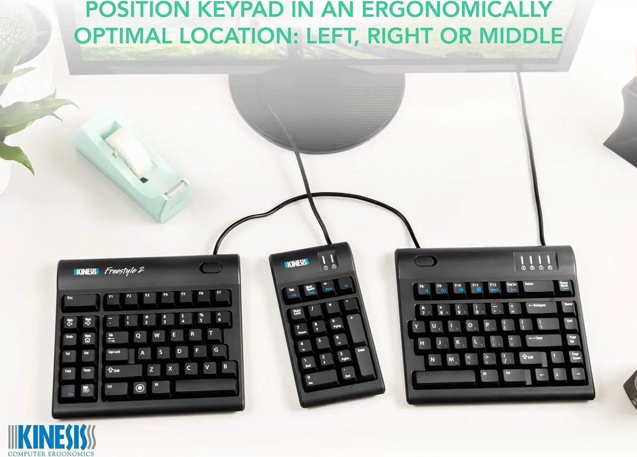 Alt view image 17 of 20 - Kinesis Freestyle2 Keypad for PC, AC800HPB-US