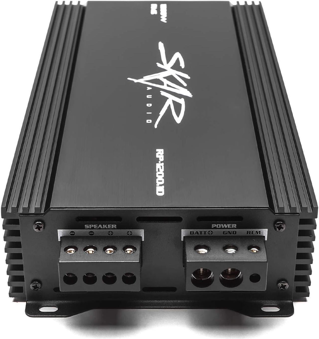 Alt view image 8 of 10 - skar audio rp1200.1d monoblock class d mosfet amplifier with remote subwoofer level control, 1200w