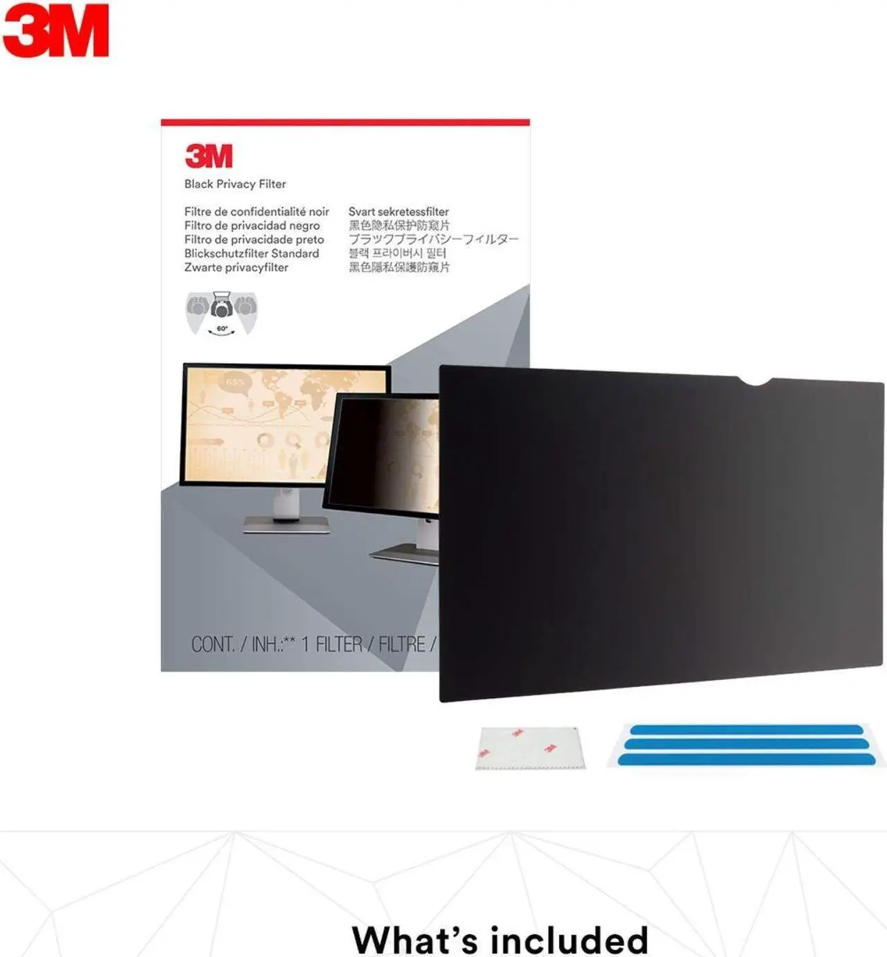 Alt view image 13 of 20 - 3M Frameless Notebook/Monitor Privacy Filters for 34 Widescreen Monitor 21:9