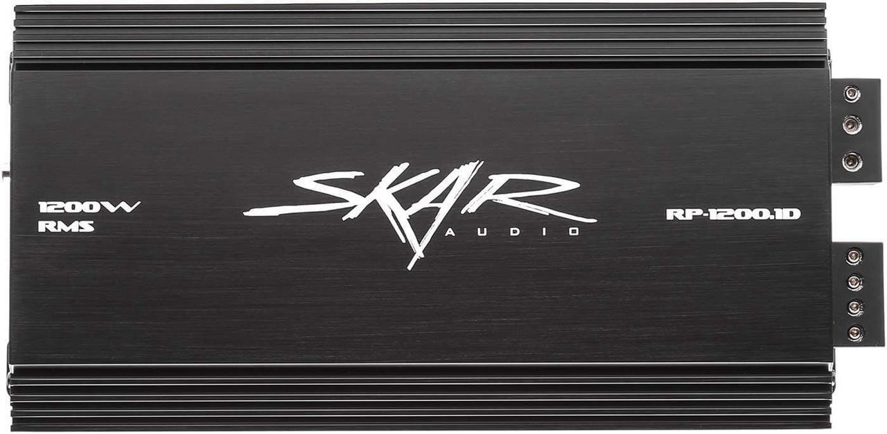 Alt view image 6 of 10 - skar audio rp1200.1d monoblock class d mosfet amplifier with remote subwoofer level control, 1200w