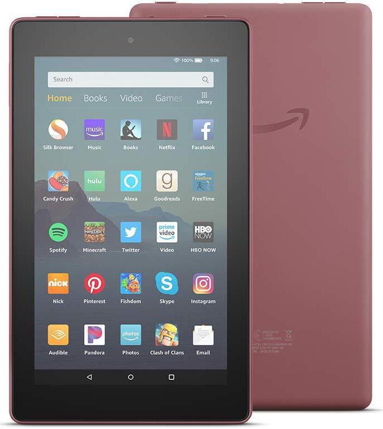 Alt view image 10 of 20 - Amazon Fire 7 2019 7" Tablet 16GB Plum B07HZQBBKL