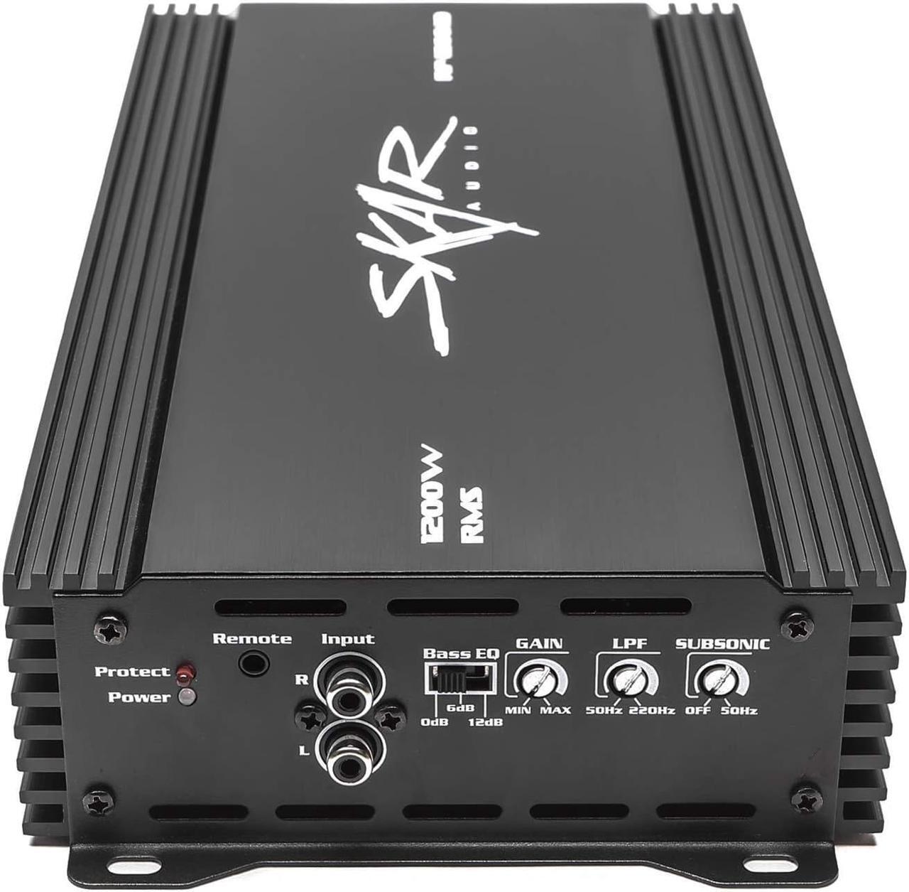 Alt view image 7 of 10 - skar audio rp1200.1d monoblock class d mosfet amplifier with remote subwoofer level control, 1200w