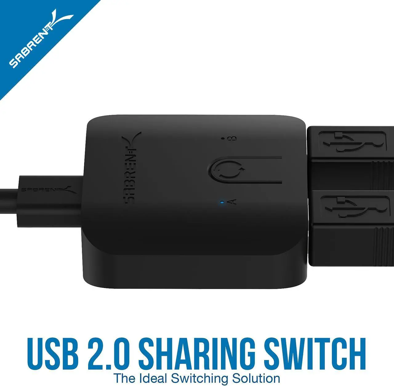 Alt view image 3 of 7 - SABRENT USB 2.0 Sharing Switch for Multiple Computers and Peripherals LED Device Indicators (USB-SW20)