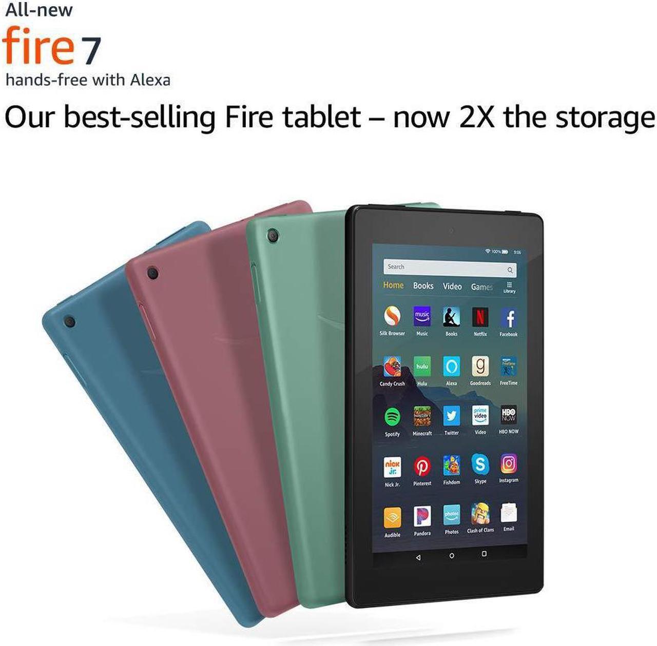 Alt view image 9 of 20 - Amazon Fire 7 2019 7" Tablet 16GB Plum B07HZQBBKL