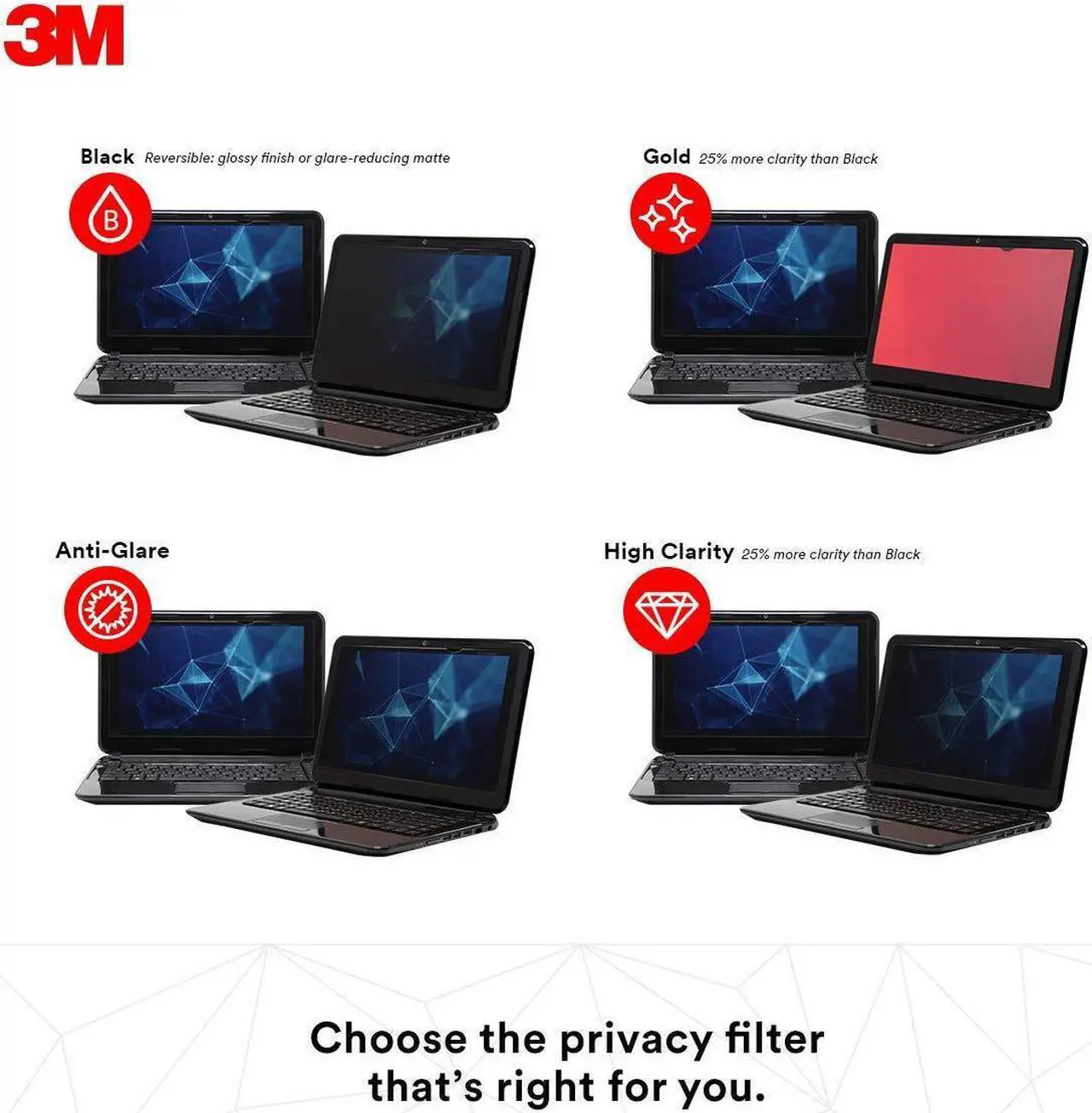 Alt view image 5 of 20 - 3M Gold Privacy Filter Gold
