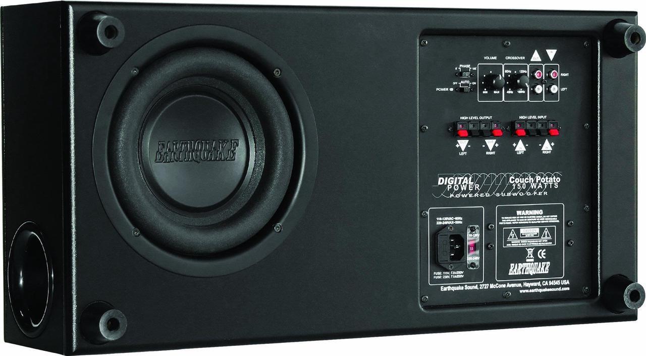 Alt view image 7 of 13 - Earthquake Sound CP8 Couch Potato Slim 8-Inch Subwoofer (Black Laminate, Single)