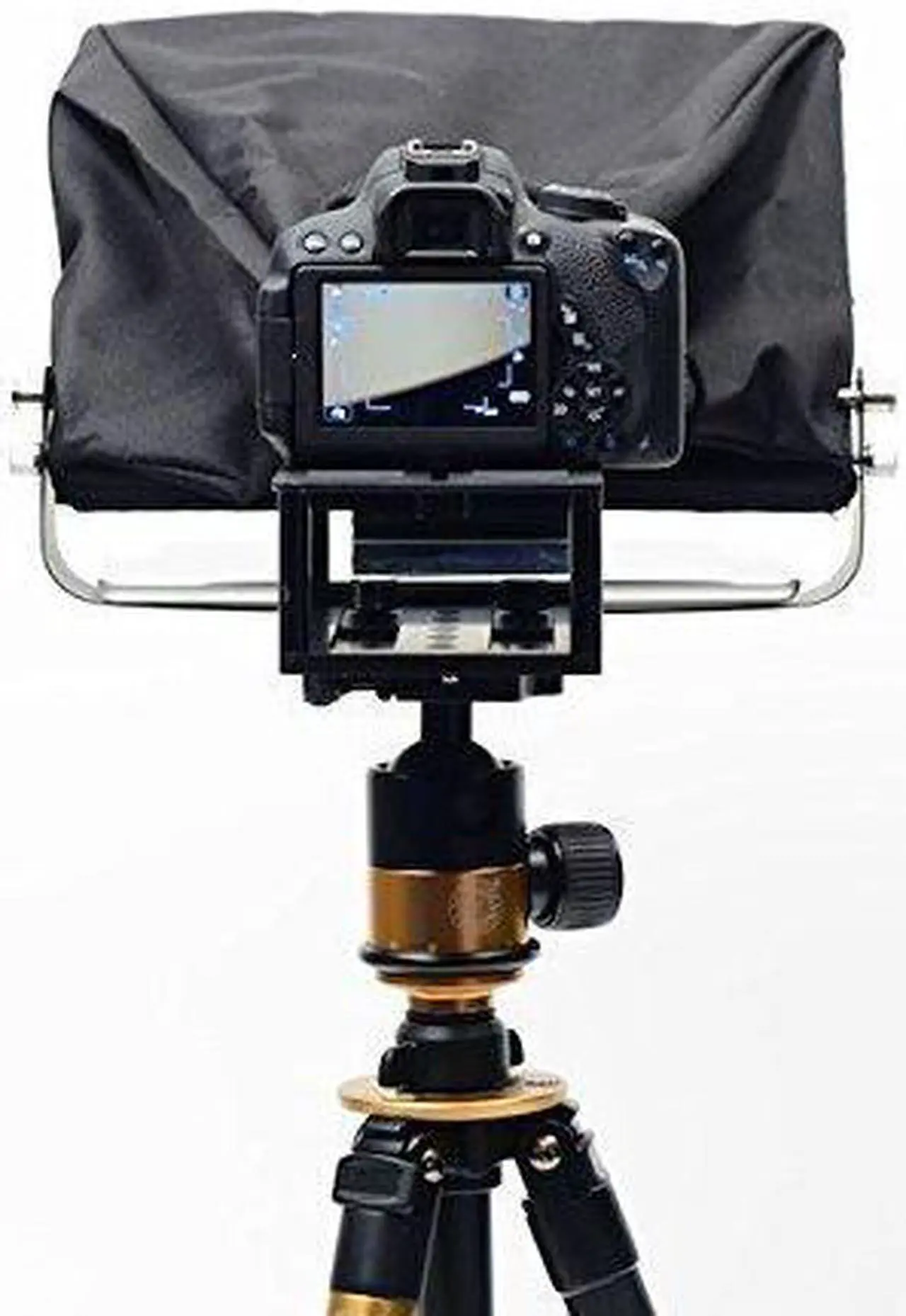 Alt view image 5 of 10 - Glide Gear TMP100 Adjustable iPad/ Tablet/ Smartphone Teleprompter Beam Splitter 70/30 Glass w/ Carry Case No Plastic All Metal / No Assembly Required