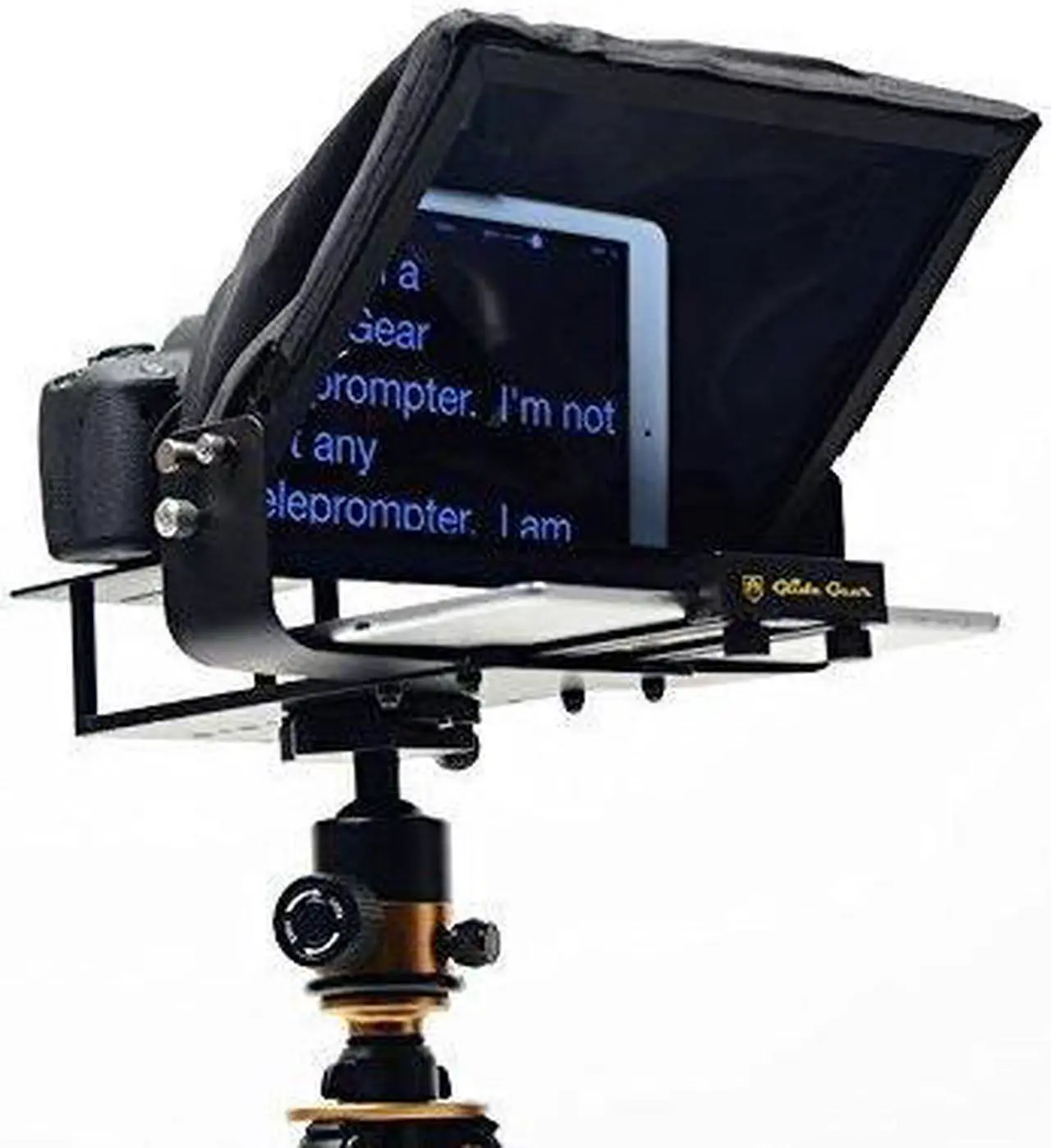 Alt view image 3 of 10 - Glide Gear TMP100 Adjustable iPad/ Tablet/ Smartphone Teleprompter Beam Splitter 70/30 Glass w/ Carry Case No Plastic All Metal / No Assembly Required