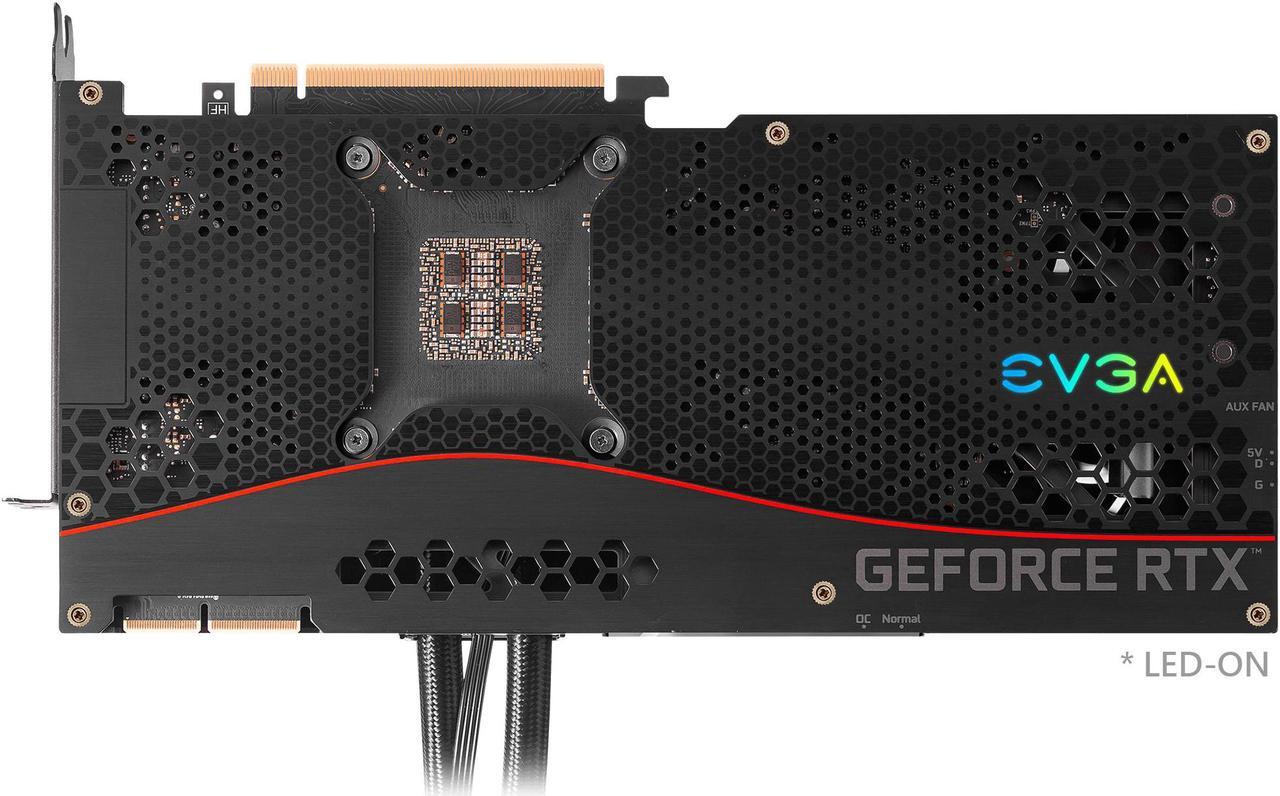 Alt view image 6 of 6 - EVGA GeForce RTX 3090 FTW3 ULTRA HYBRID GAMING, 24G-P5-3988-KR, 24GB GDDR6X, ARGB LED, Metal Backplate