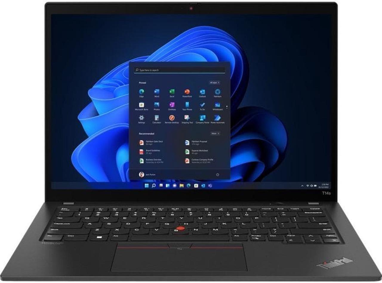Alt view image 12 of 13 - Lenovo ThinkPad T14s Gen 3 21BR000DUS 14" Touchscreen Notebook - WUXGA - 1920 x 1200 - Intel Core i5 12th Gen i5-1250P Dodeca-core (12 Core) - 16 GB Total RAM - 256 GB SSD - Thunder Black - Intel