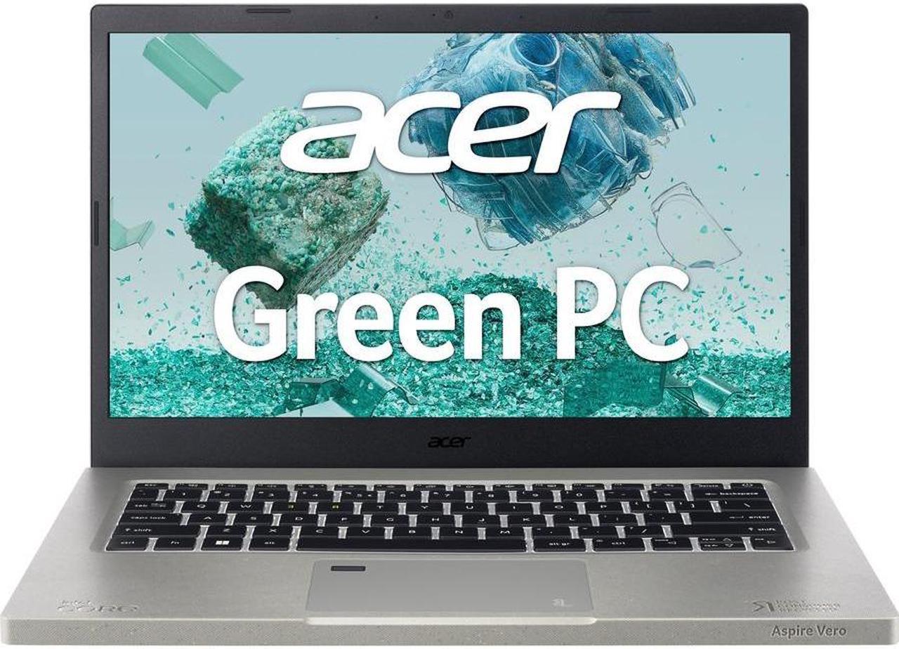 Acer Aspire Vero AV14-51 14" Notebook Intel i5-1235U 8 GB LPDDR4 512 GB PCI Express Windows 11 Home 64-bit